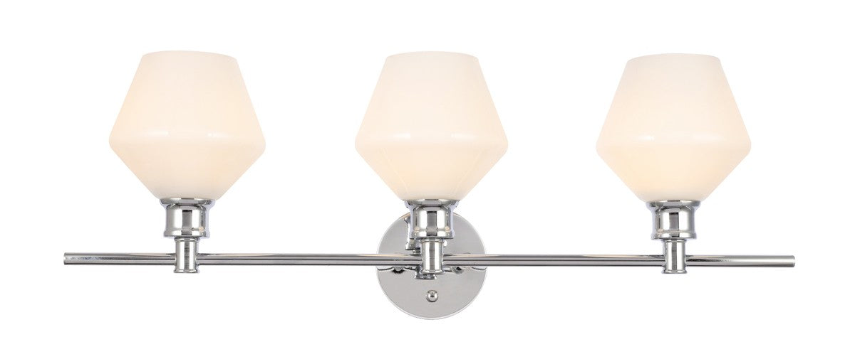 Elegant Lighting - LD2317C - Three Light Wall Sconce - Gene - Chrome and Frosted white glass