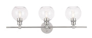 Elegant Lighting - LD2318C - Three Light Wall Sconce - Collier - Chrome and Clear glass