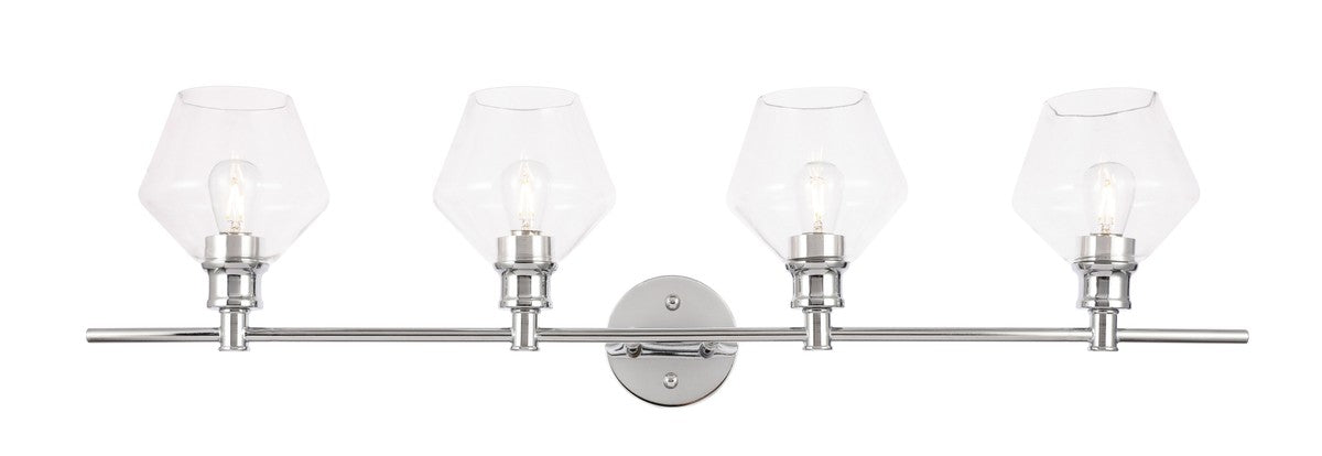 Elegant Lighting - LD2320C - Four Light Wall Sconce - Gene - Chrome and Clear glass