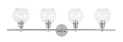 Elegant Lighting - LD2322C - Four Light Wall Sconce - Collier - Chrome and Clear glass