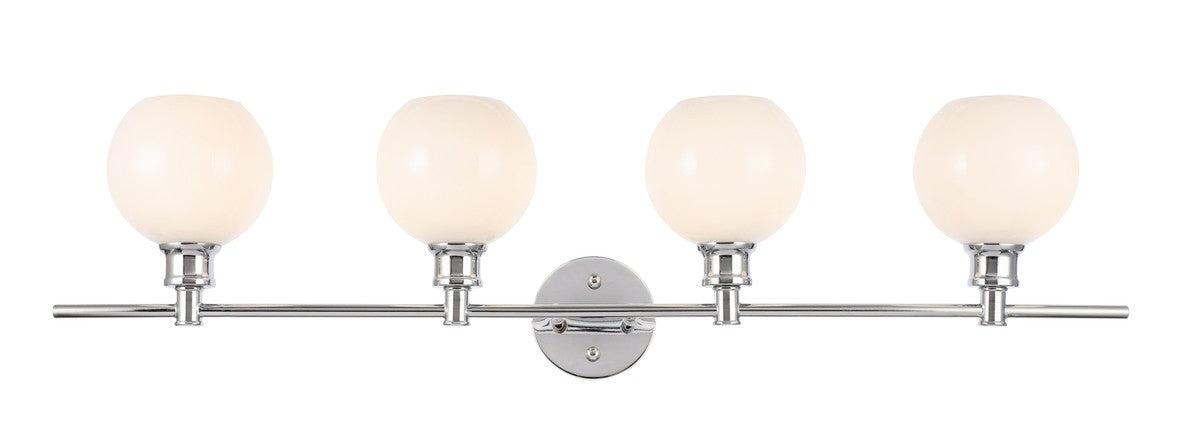 Elegant Lighting - LD2323C - Four Light Wall Sconce - Collier - Chrome and Frosted white glass