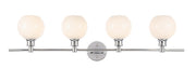 Elegant Lighting - LD2323C - Four Light Wall Sconce - Collier - Chrome and Frosted white glass