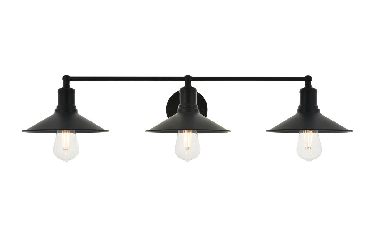Elegant Lighting - LD4033W33BK - Three Light Wall Sconce - Etude - black