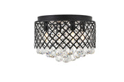 Elegant Lighting - LD5010F13MB - Four Light Flush Mount - Tully - Matte Black and Clear