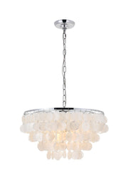 Elegant Lighting - LD5050D20C - Four Light Pendant - Selene - Chrome and White