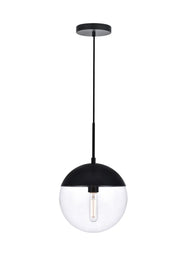 Elegant Lighting - LD6033BK - One Light Pendant - Eclipse - Black and Clear