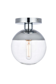 Elegant Lighting - LD6053C - One Light Flush Mount - Eclipse - Chrome and Clear