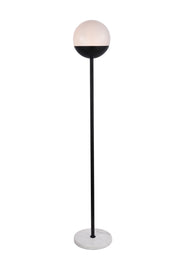 Elegant Lighting - LD6146BK - One Light Floor Lamp - Eclipse - Black and frosted white