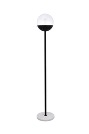 Elegant Lighting - LD6147BK - One Light Floor Lamp - Eclipse - Black and Clear
