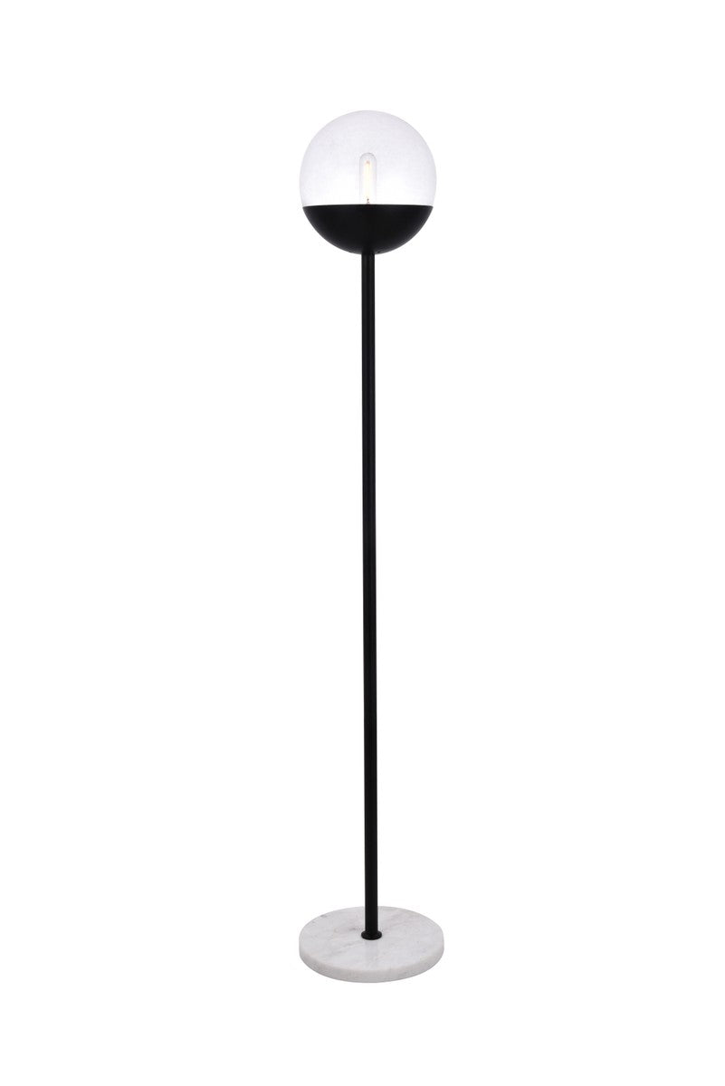 Elegant Lighting - LD6147BK - One Light Floor Lamp - Eclipse - Black and Clear