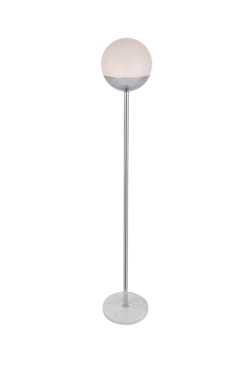 Elegant Lighting - LD6148C - One Light Floor Lamp - Eclipse - Chrome and frosted white