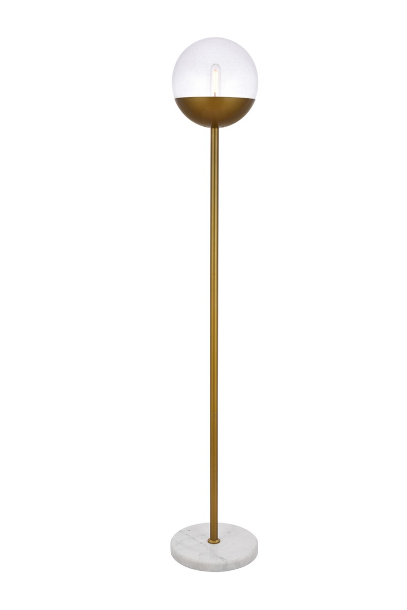Elegant Lighting - LD6151BR - One Light Floor Lamp - Eclipse - Brass and Clear
