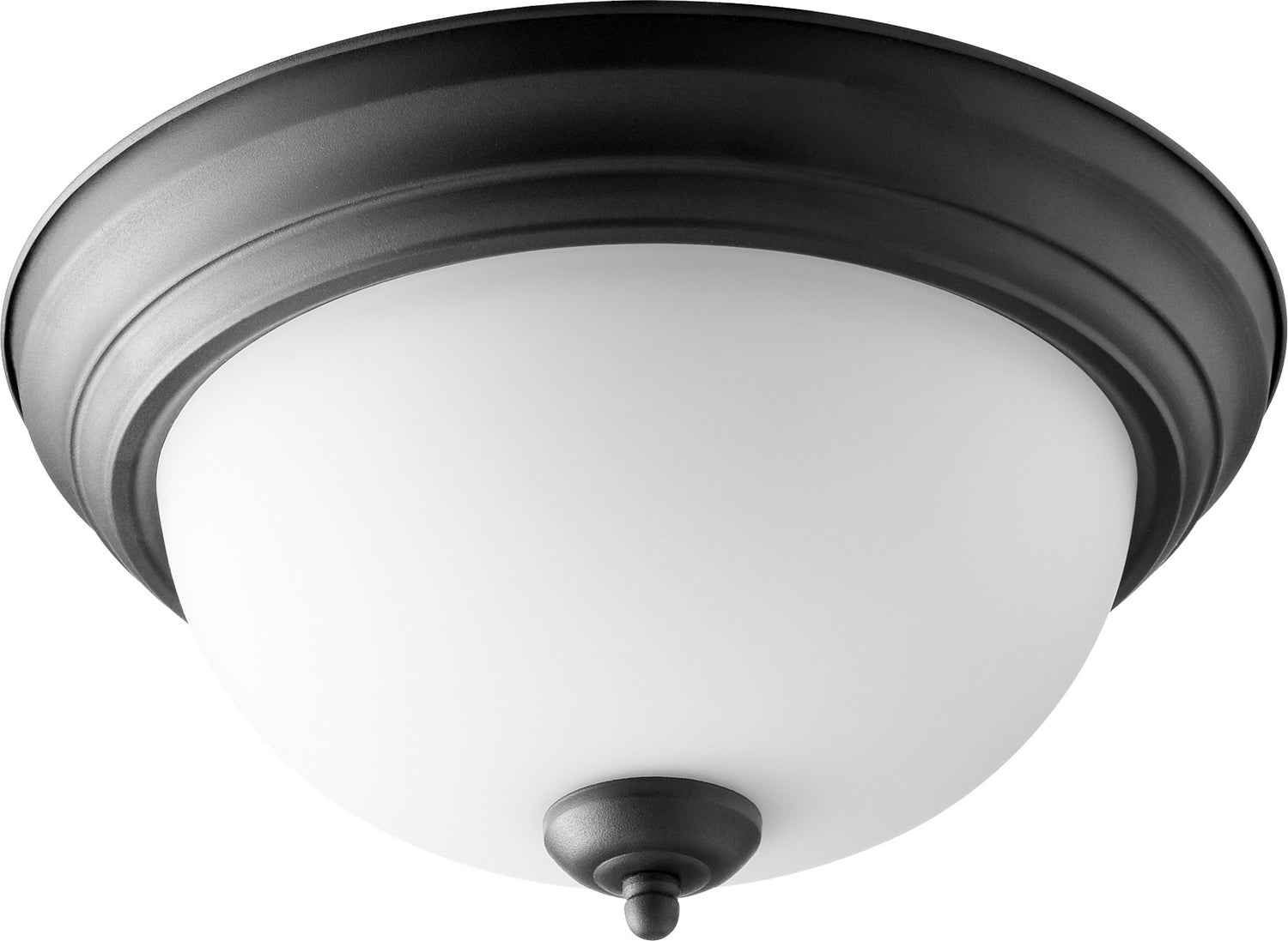 Quorum - 3063-13-69 - Two Light Ceiling Mount - 3063 Ceiling Mounts - Textured Black|Satin Opal