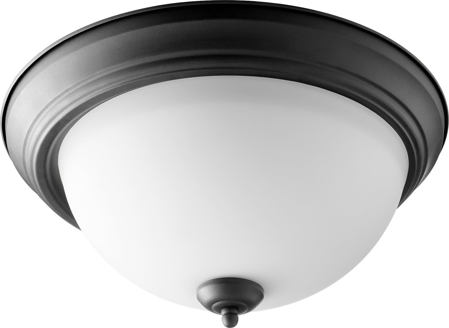 Quorum - 3063-15-69 - Three Light Ceiling Mount - 3063 Ceiling Mounts - Textured Black|Satin Opal