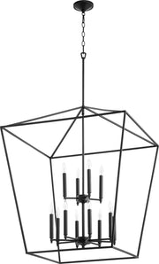 Quorum - 604-12-69 - 12 Light Entry Pendant - Gabriel - Textured Black