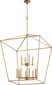 Quorum - 604-12-74 - 12 Light Entry Pendant - Gabriel - Gold Leaf