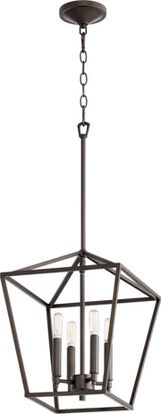 Quorum - 604-4-86 - Four Light Entry Pendant - Gabriel - Oiled Bronze