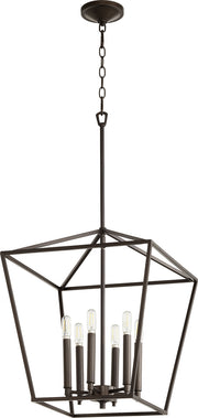 Quorum - 604-6-86 - Six Light Entry Pendant - Gabriel - Oiled Bronze