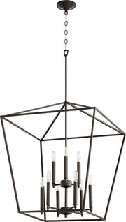 Quorum - 604-9-86 - Nine Light Entry Pendant - Gabriel - Oiled Bronze