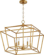 Quorum - 8407-5-74 - Five Light Chandelier - Monument - Gold Leaf