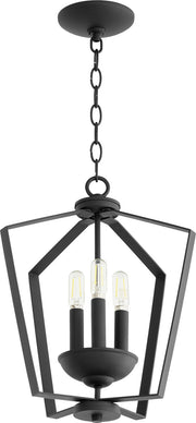Quorum - 894-3-69 - Three Light Entry Pendant - 3LT Entry Series - Textured Black