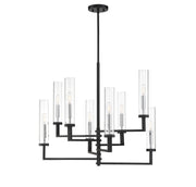 Savoy House - 1-2139-8-67 - Eight Light Chandelier - Folsom - Matte Black with Polished Chrome Accents