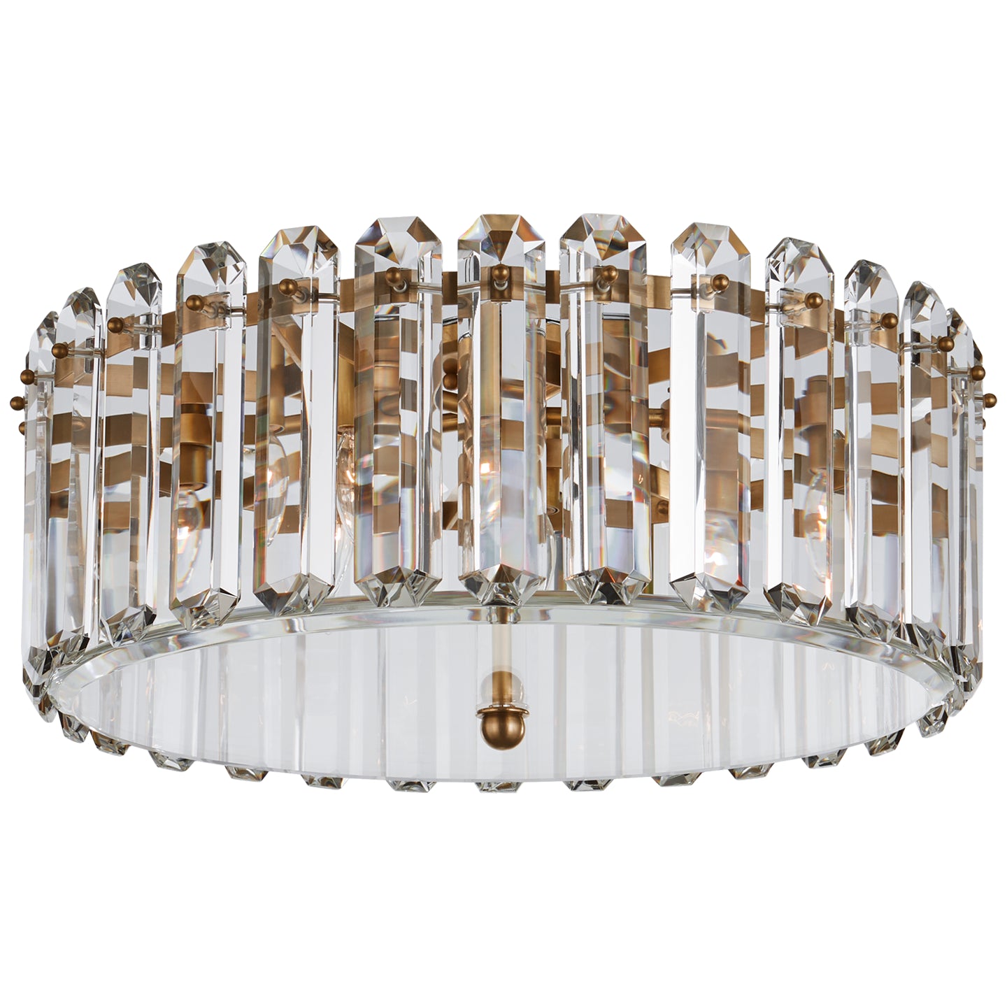 Visual Comfort Signature - ARN 4126HAB - Five Light Flush Mount - Bonnington - Hand-Rubbed Antique Brass