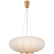 Visual Comfort Signature - BBL 5123SB-RP - One Light Pendant - Paper Moon - Soft Brass