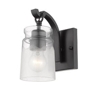 Golden - 1405-BA1 BLK-CAG - One Light Bath Vanity - Travers - Matte Black