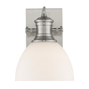 Golden - 3118-BA1 PW-OP - One Light Bath Vanity - Hines - Pewter