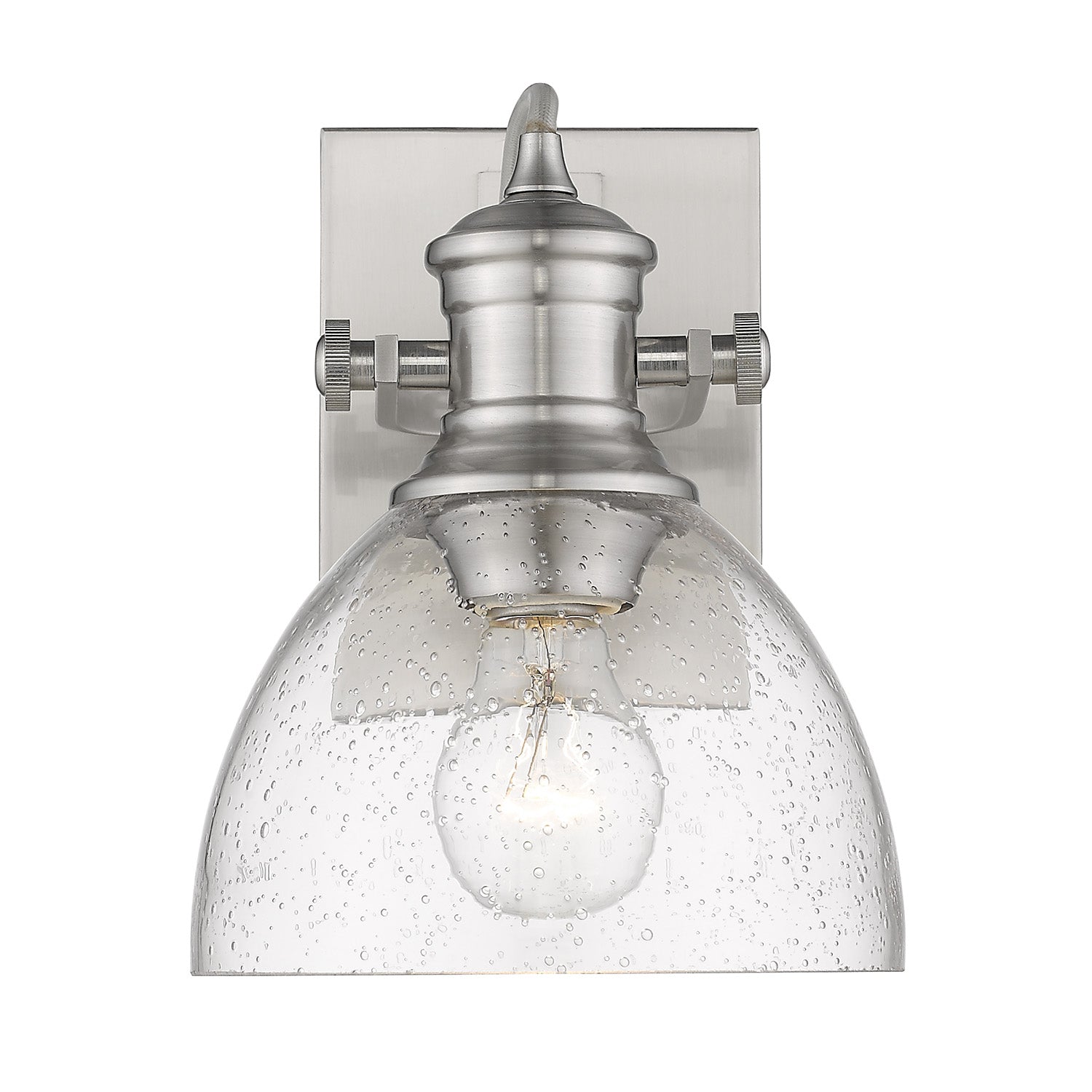 Golden - 3118-BA1 PW-SD - One Light Bath Vanity - Hines - Pewter