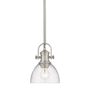 Golden - 3118-M1L PW-SD - One Light Mini Pendant - Hines - Pewter