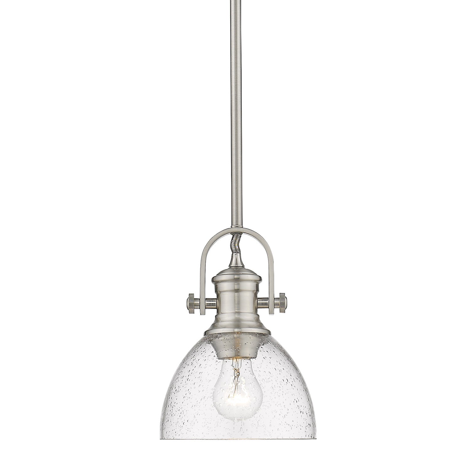 Golden - 3118-M1L PW-SD - One Light Mini Pendant - Hines - Pewter