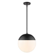 Golden - 3218-L BLK-BLK - One Light Pendant - Dixon - Matte Black