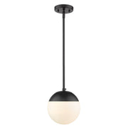 Golden - 3218-S BLK-BLK - One Light Pendant - Dixon - Matte Black