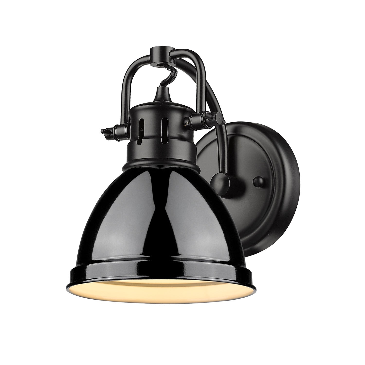 Golden - 3602-BA1 BLK-BK - One Light Bath Vanity - Duncan - Matte Black