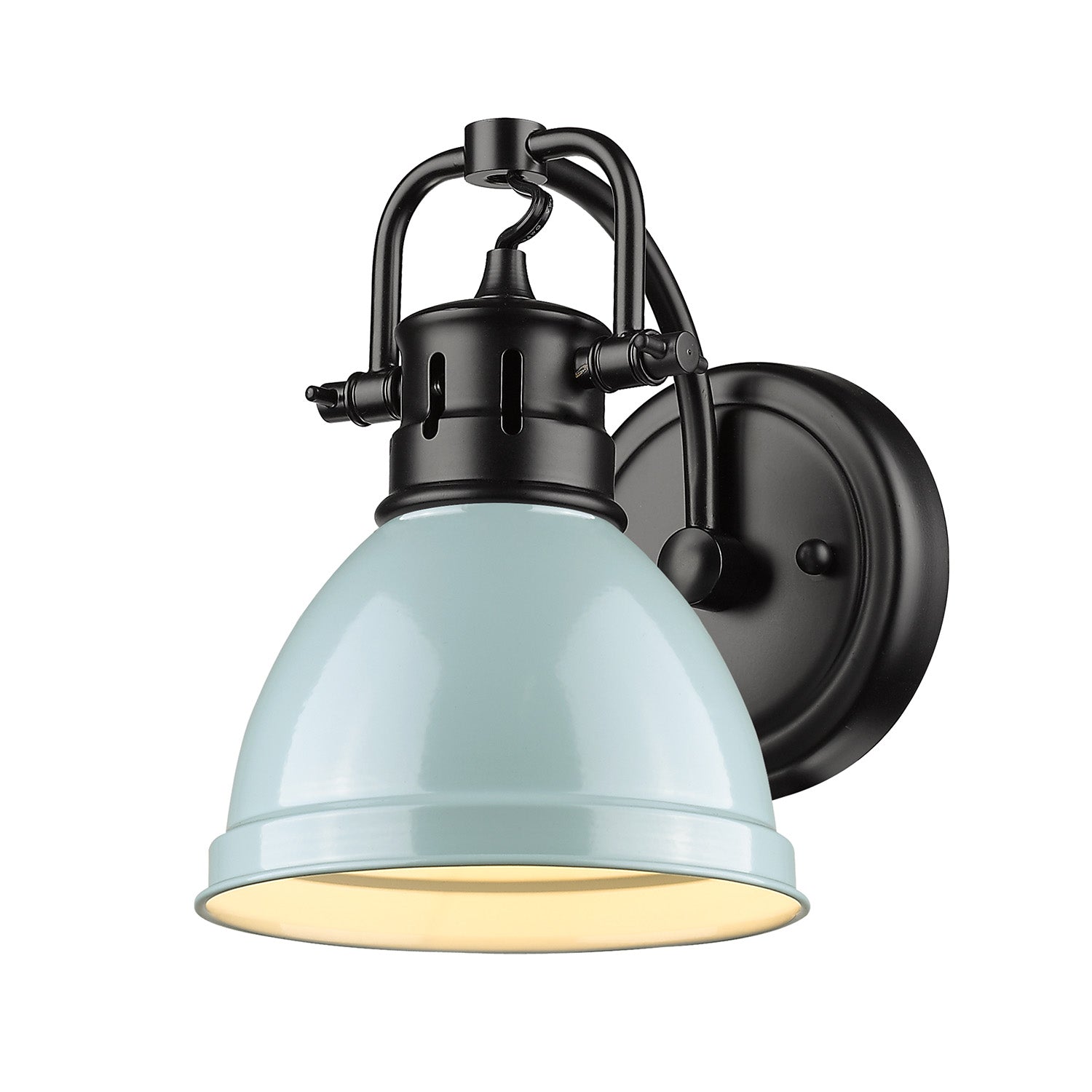 Golden - 3602-BA1 BLK-SF - One Light Bath Vanity - Duncan - Matte Black