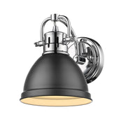 Golden - 3602-BA1 CH-BLK - One Light Bath Vanity - Duncan - Chrome