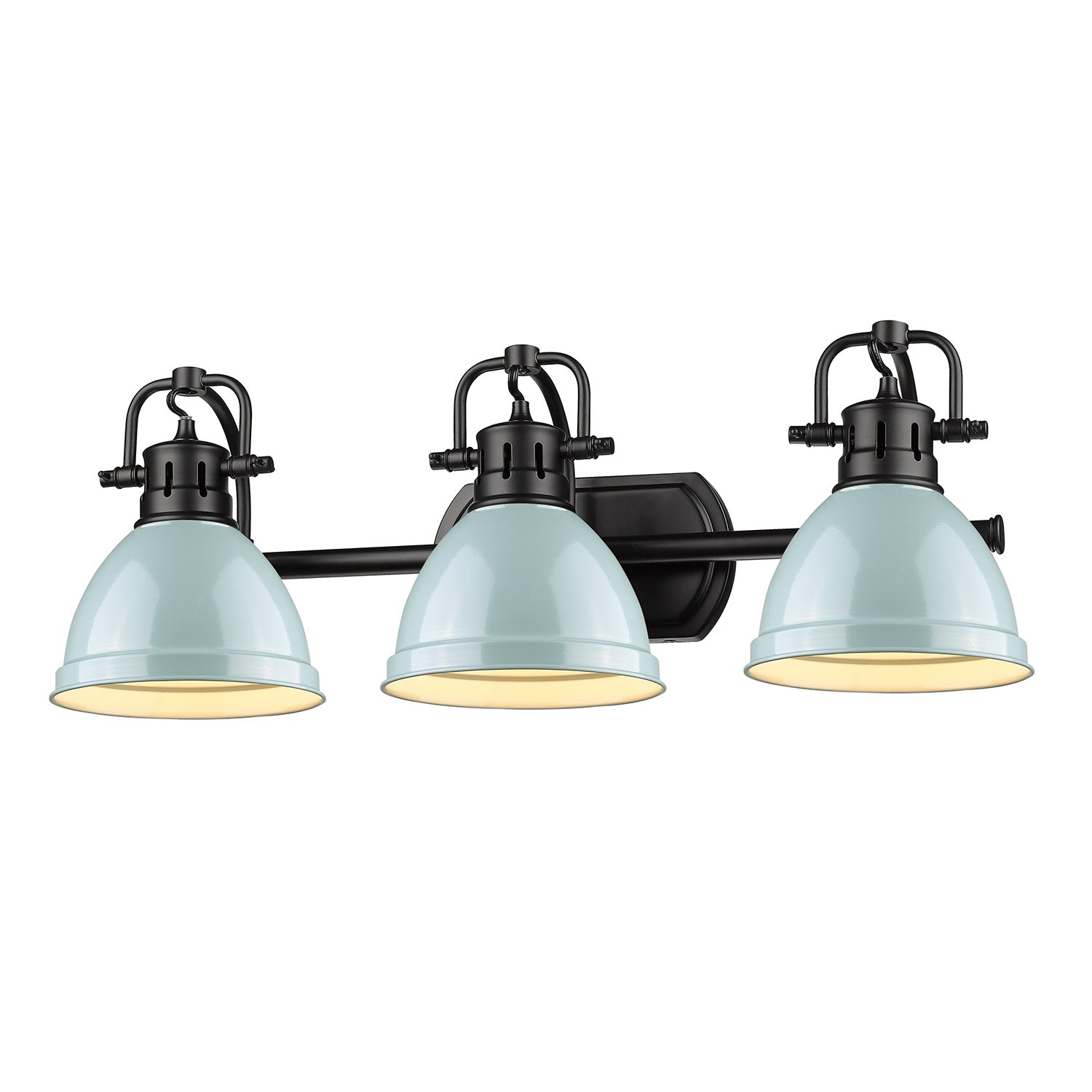 Golden - 3602-BA3 BLK-SF - Three Light Bath Vanity - Duncan - Matte Black