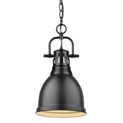 Golden - 3602-S BLK-BLK - One Light Pendant - Duncan - Matte Black