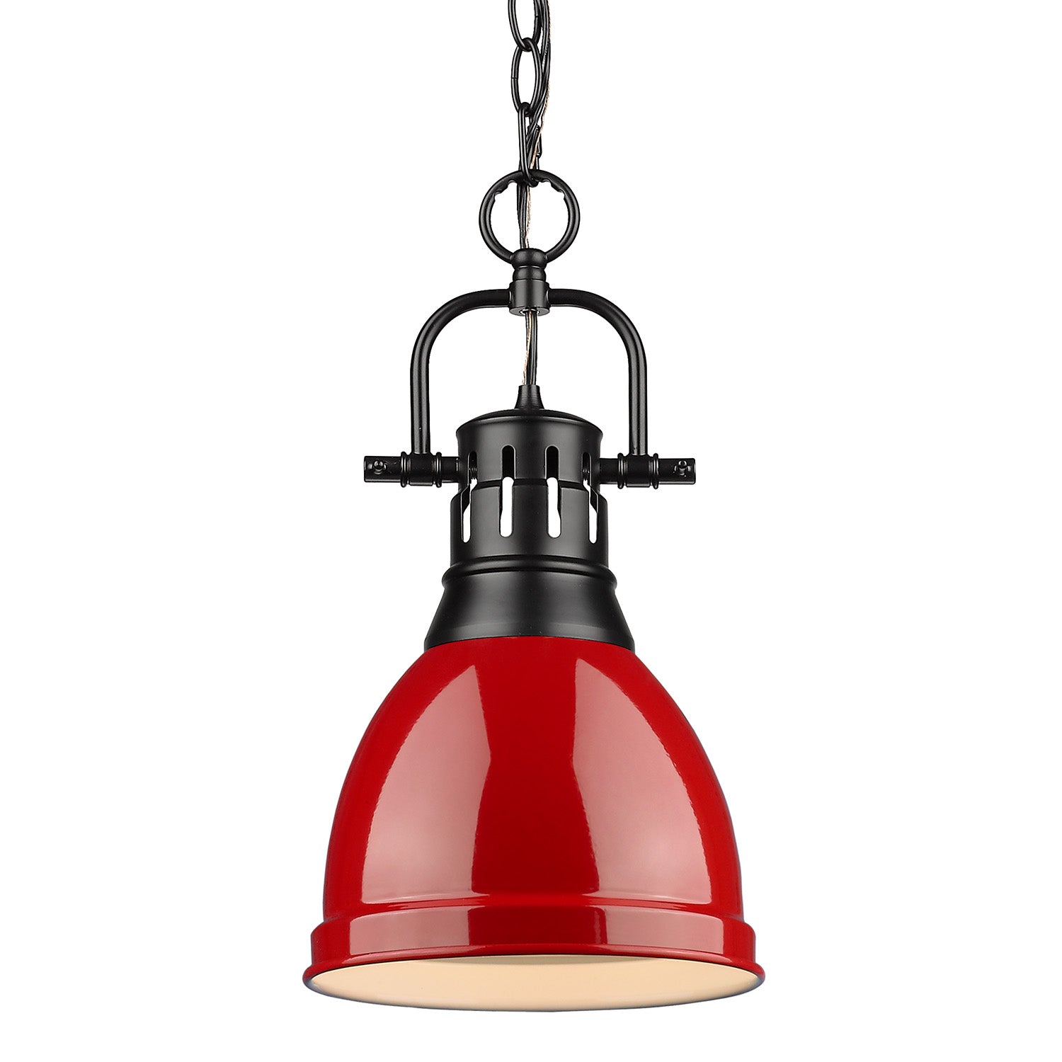 Golden - 3602-S BLK-RD - One Light Pendant - Duncan - Matte Black