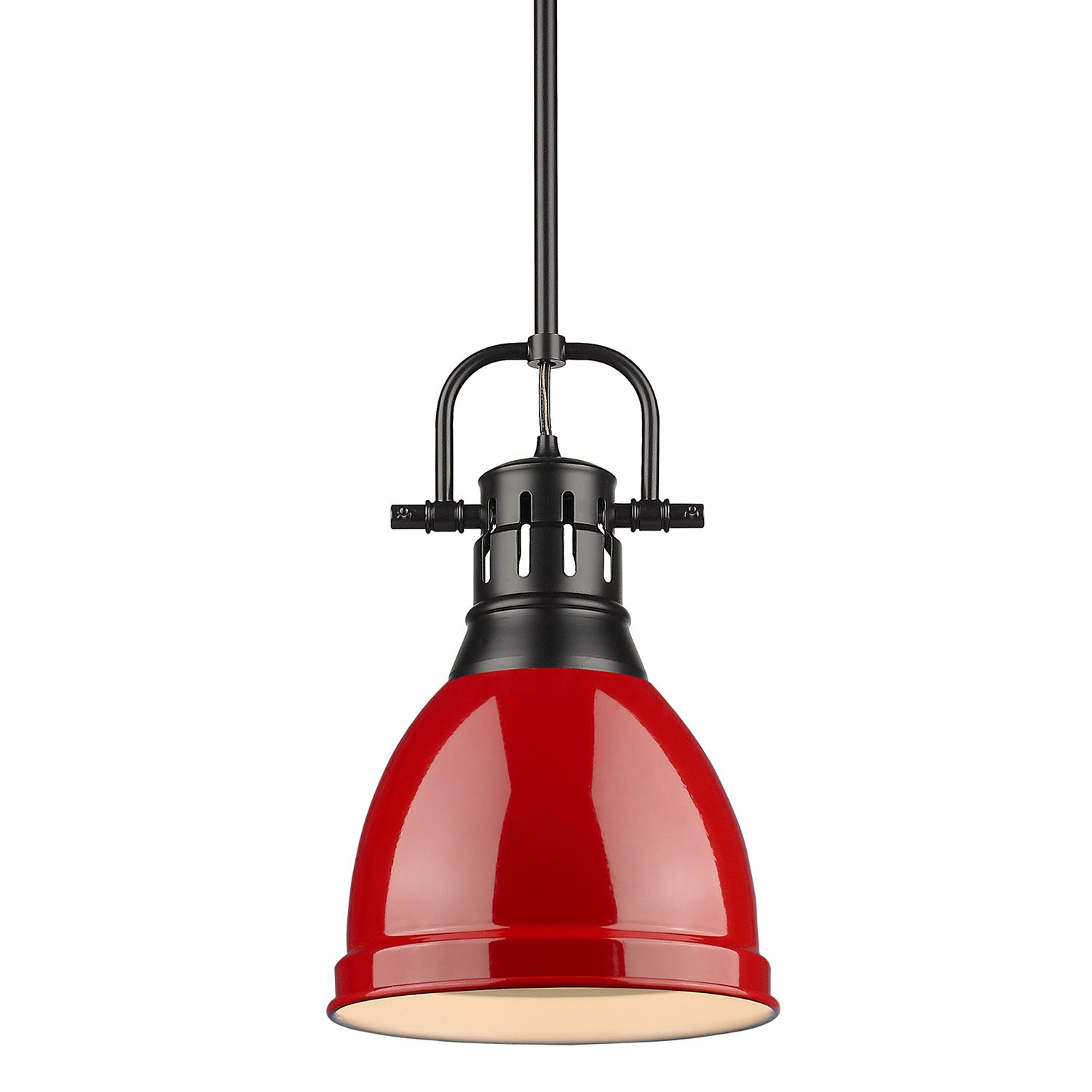 Golden - 3604-S BLK-RD - One Light Pendant - Duncan - Matte Black