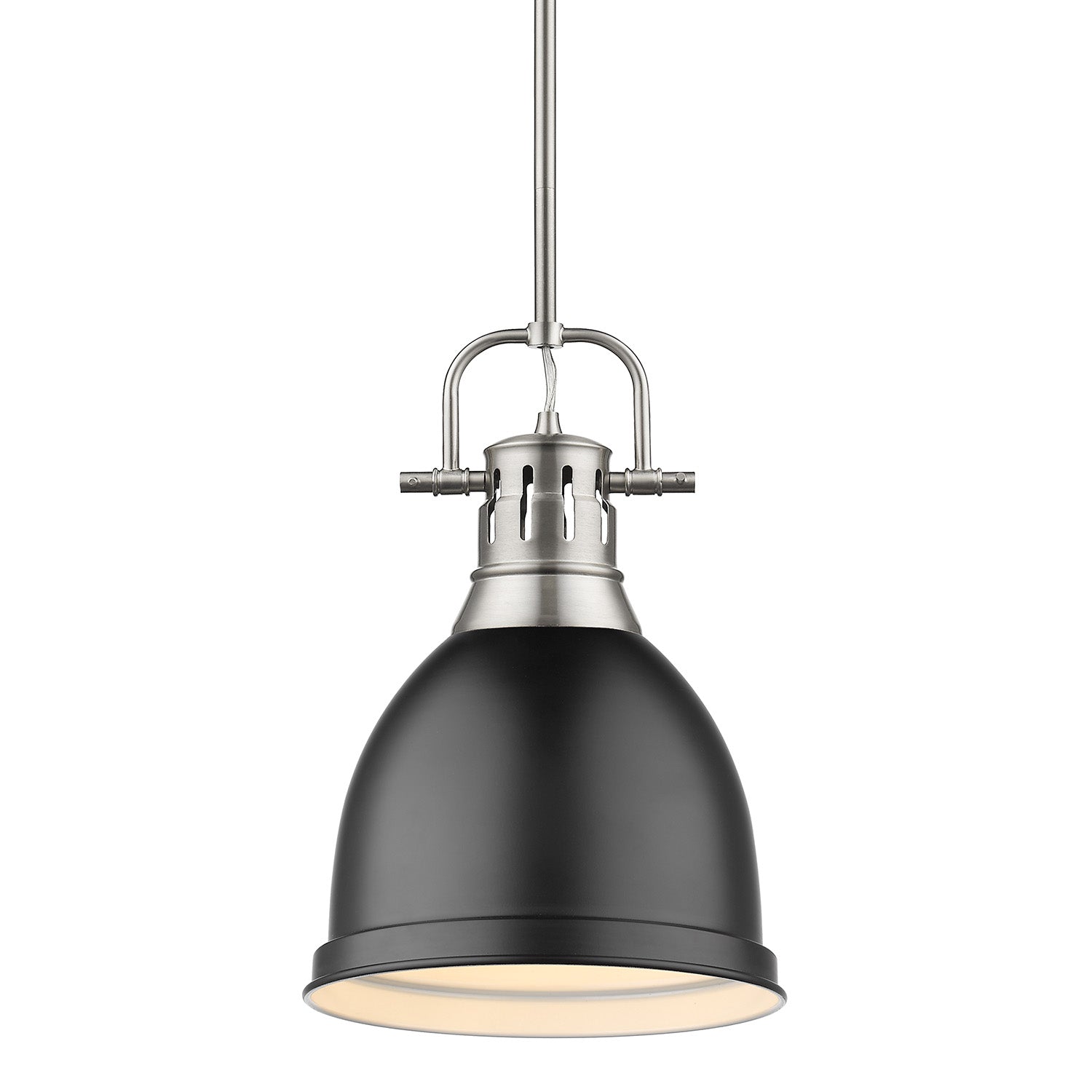 Golden - 3604-S PW-BLK - One Light Pendant - Duncan - Pewter