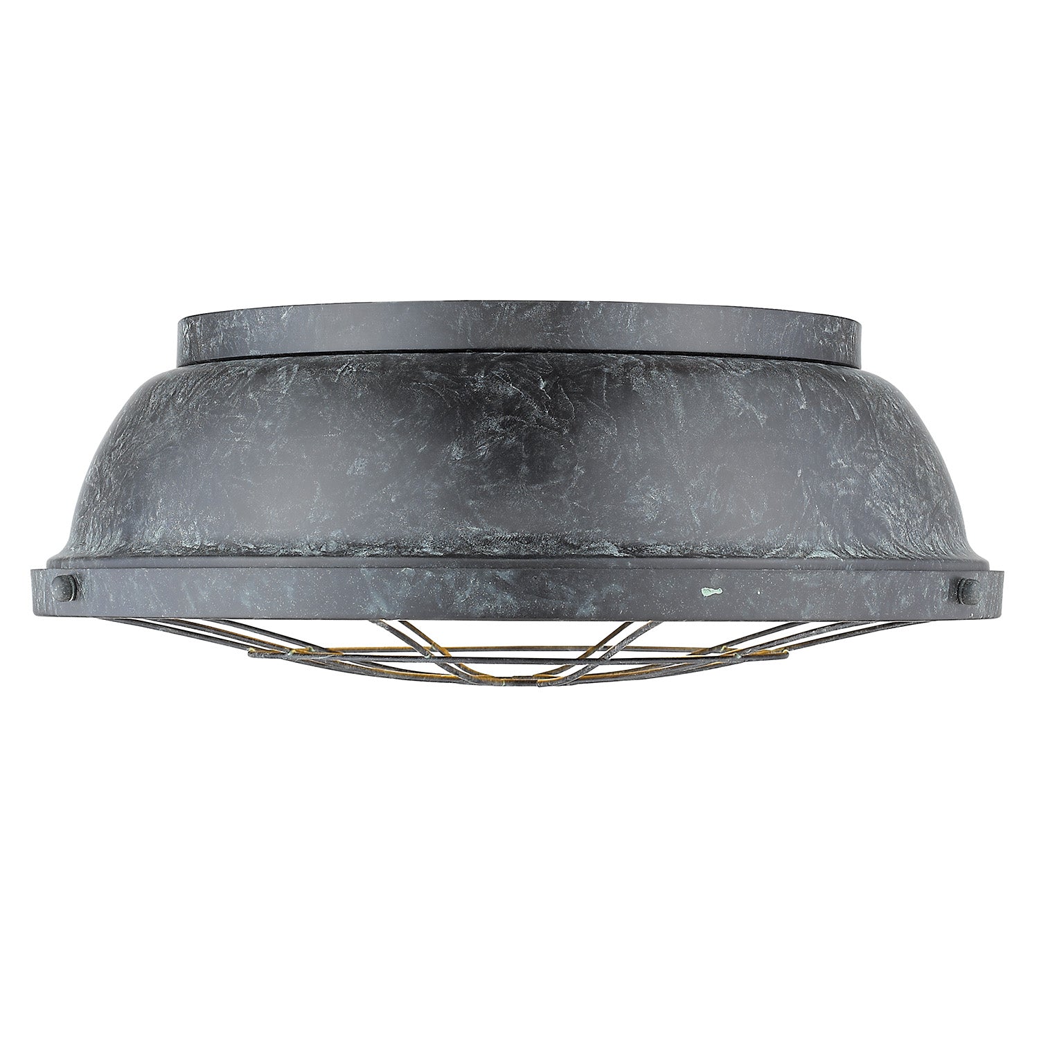 Golden - 7312-FM16 BP - Three Light Flush Mount - Bartlett - Black Patina
