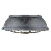 Golden - 7312-FM16 BP - Three Light Flush Mount - Bartlett - Black Patina