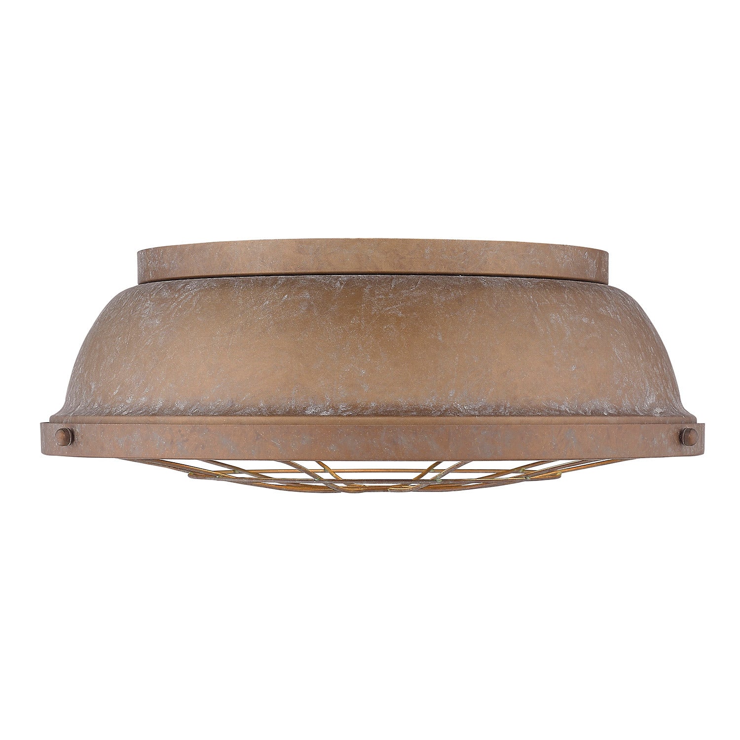 Golden - 7312-FM16 CP - Three Light Flush Mount - Bartlett - Copper Patina