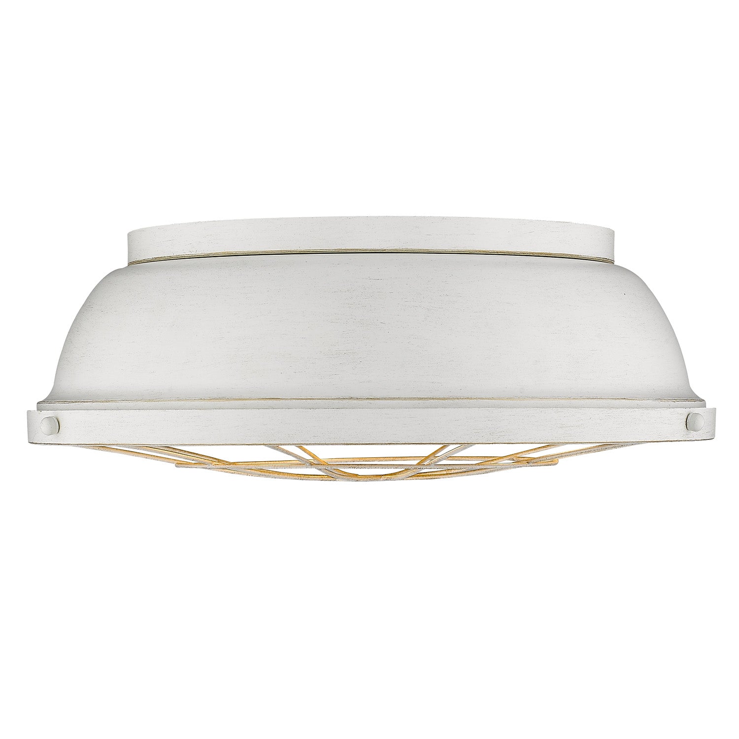 Golden - 7312-FM16 FW - Three Light Flush Mount - Bartlett - French White