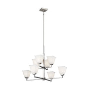 Generation Lighting - 3113708-962 - Eight Light Chandelier - Ellis Harper - Brushed Nickel