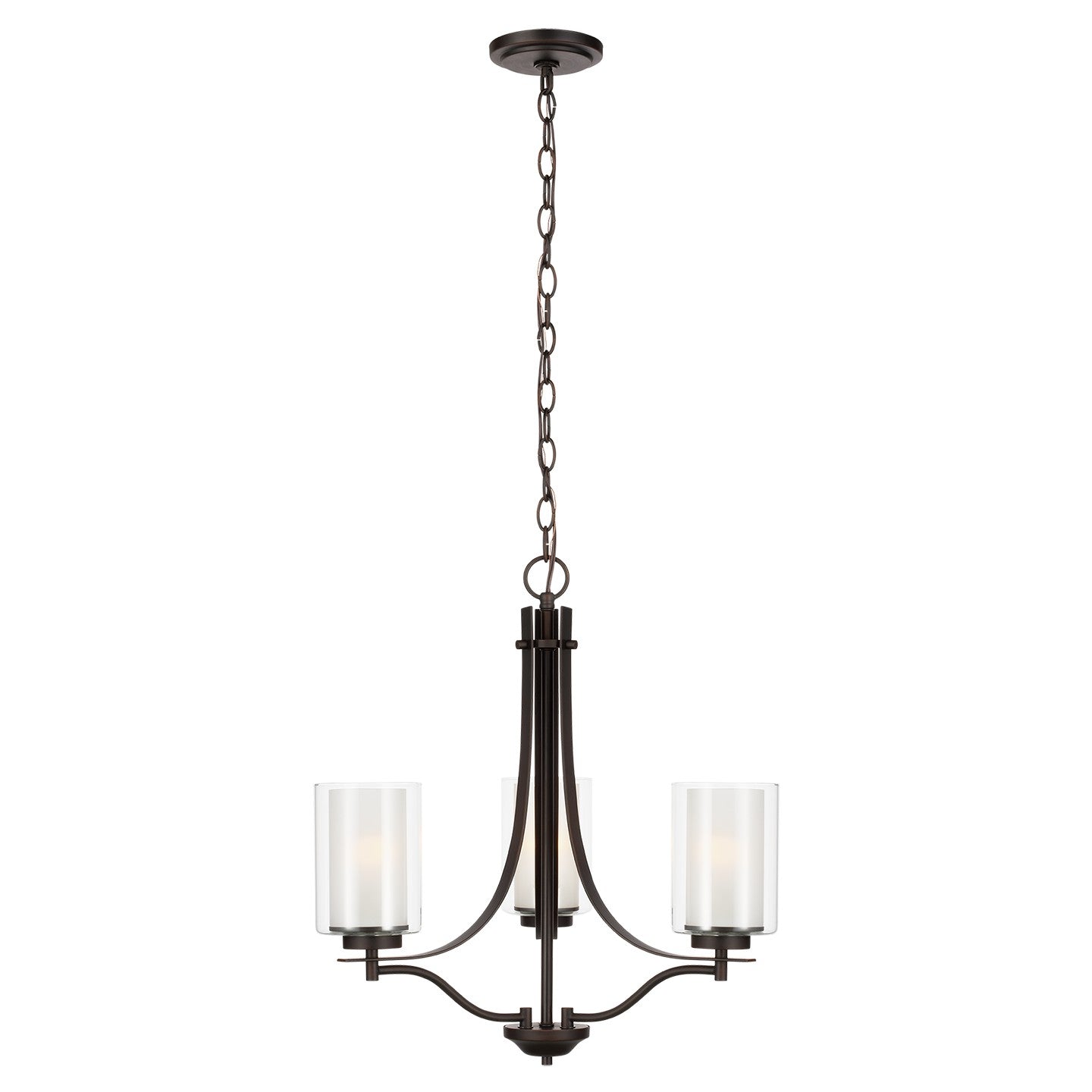 Generation Lighting - 3137303EN3-710 - Three Light Chandelier - Elmwood Park - Bronze