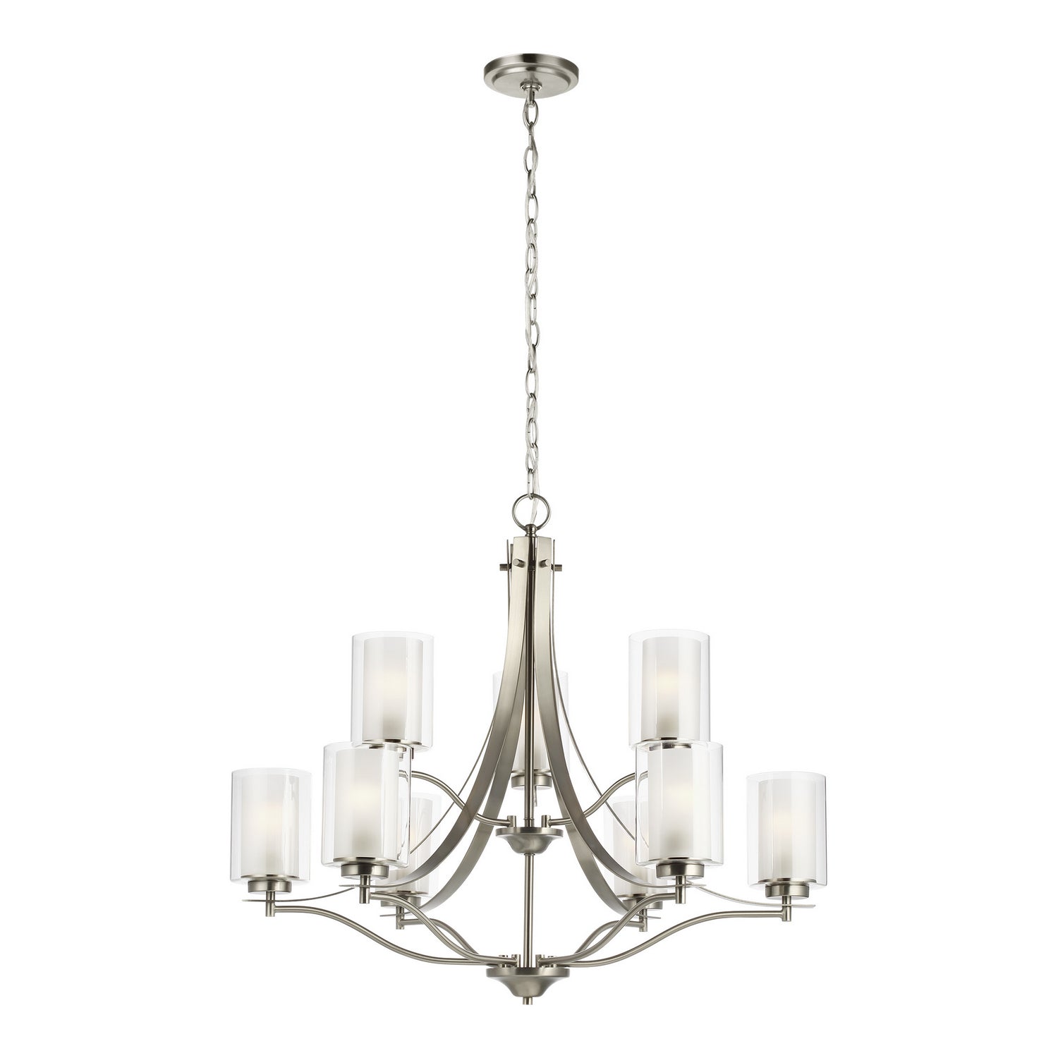 Generation Lighting - 3137309EN3-962 - Nine Light Chandelier - Elmwood Park - Brushed Nickel